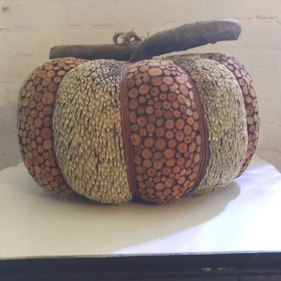 Large Decorative 14" Pumpkin Rustic Fall Decor - Picture 4 of 8